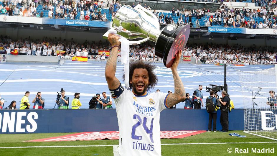 Nadie ha levantado más títulos que Marcelo en el Real Madrid