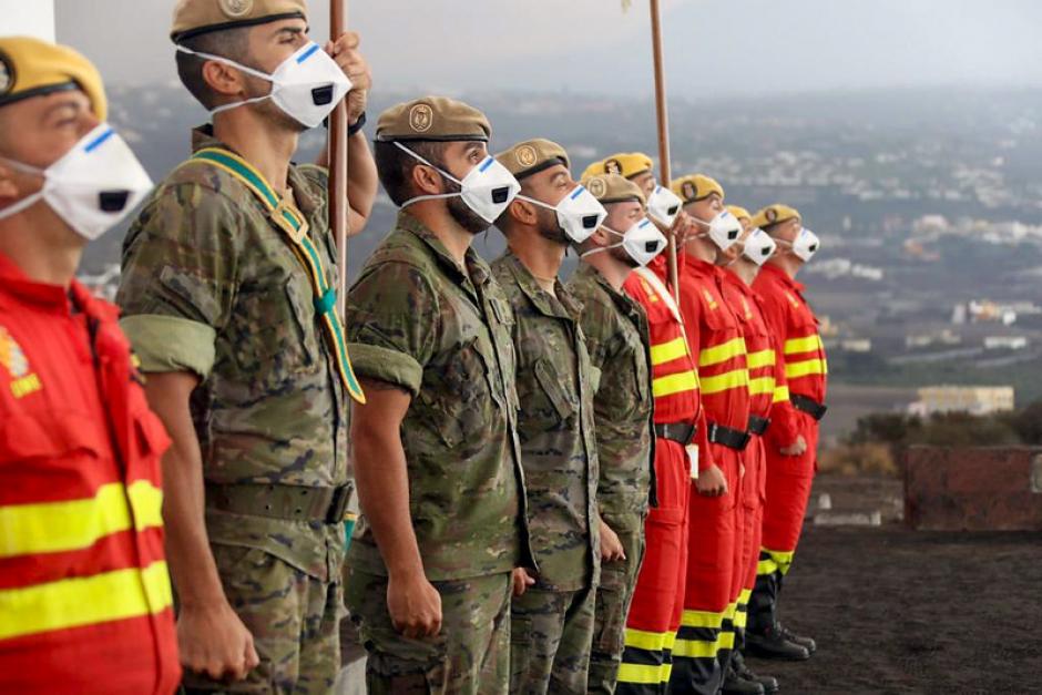 Las Fuerzas Armadas han vivido este año uno de sus hitos en la ayuda a los damnificados por el volcán de La Palma