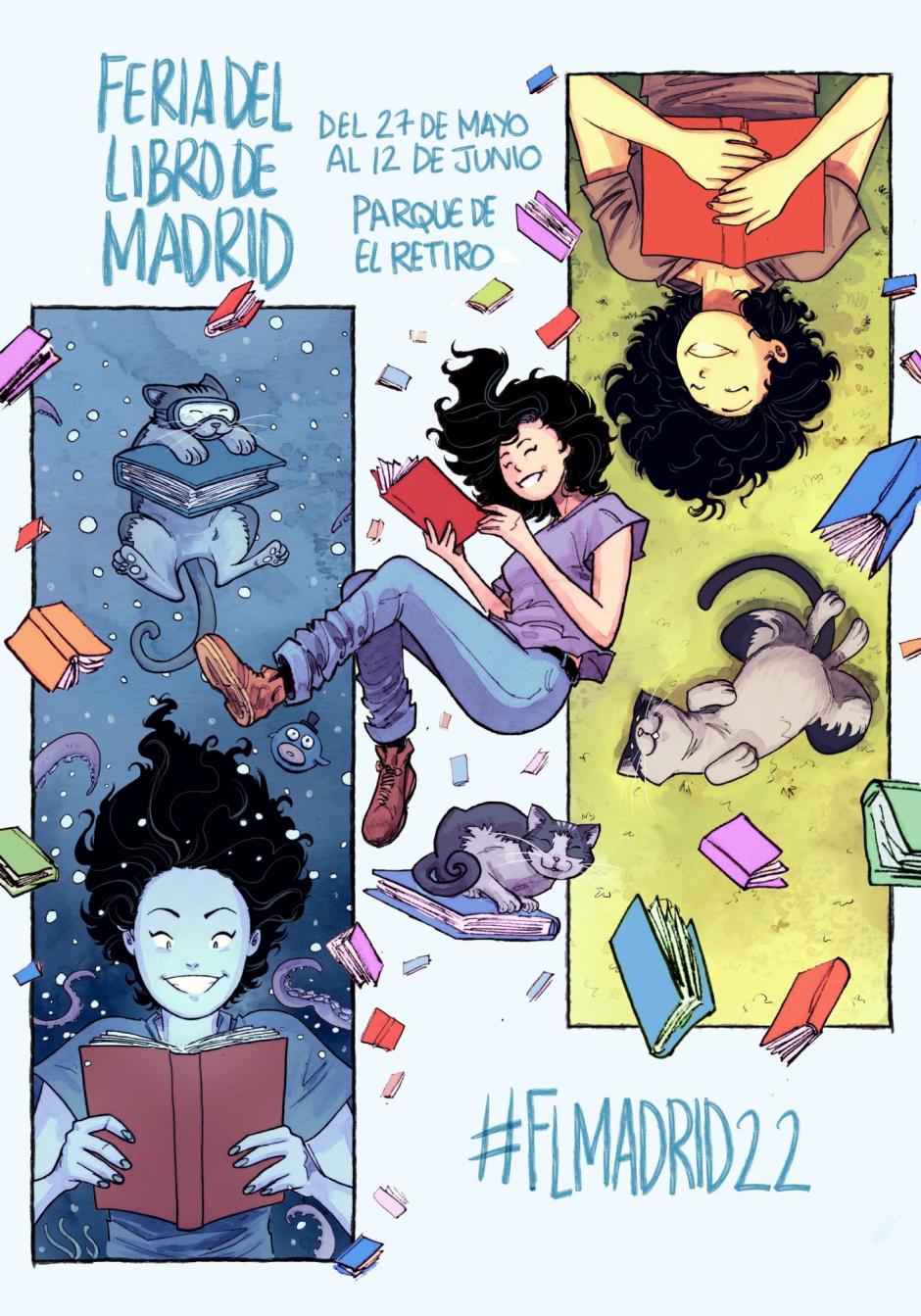 Cartel de la Feria del Libro 2022, diseñado por Isaac Sánchez