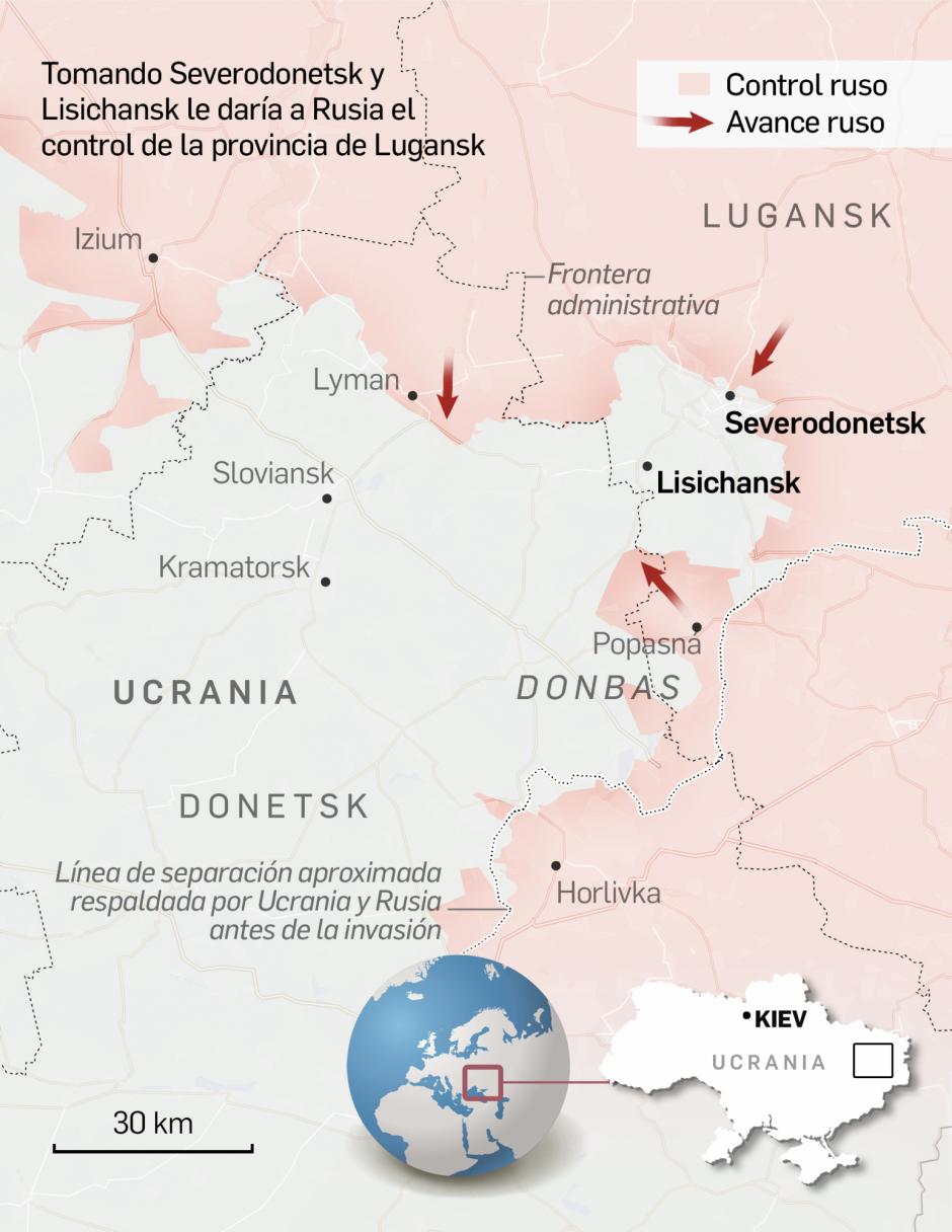 Mapa de la guerra de Ucrania: 30 de mayo de 2022
