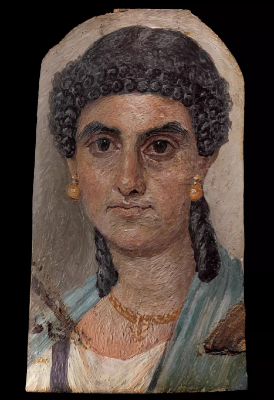 Un retrato egipcio de Fayum de 54-68 d.C., también retirado por la policía del Met Museum