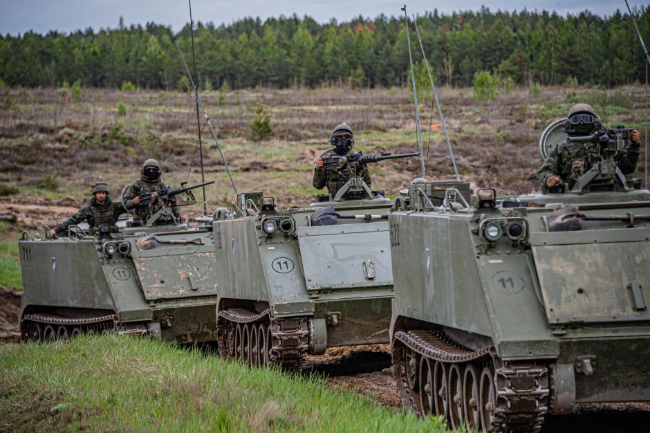 Carros de combate españoles durante los ejercicios Summer Shield en Letonia