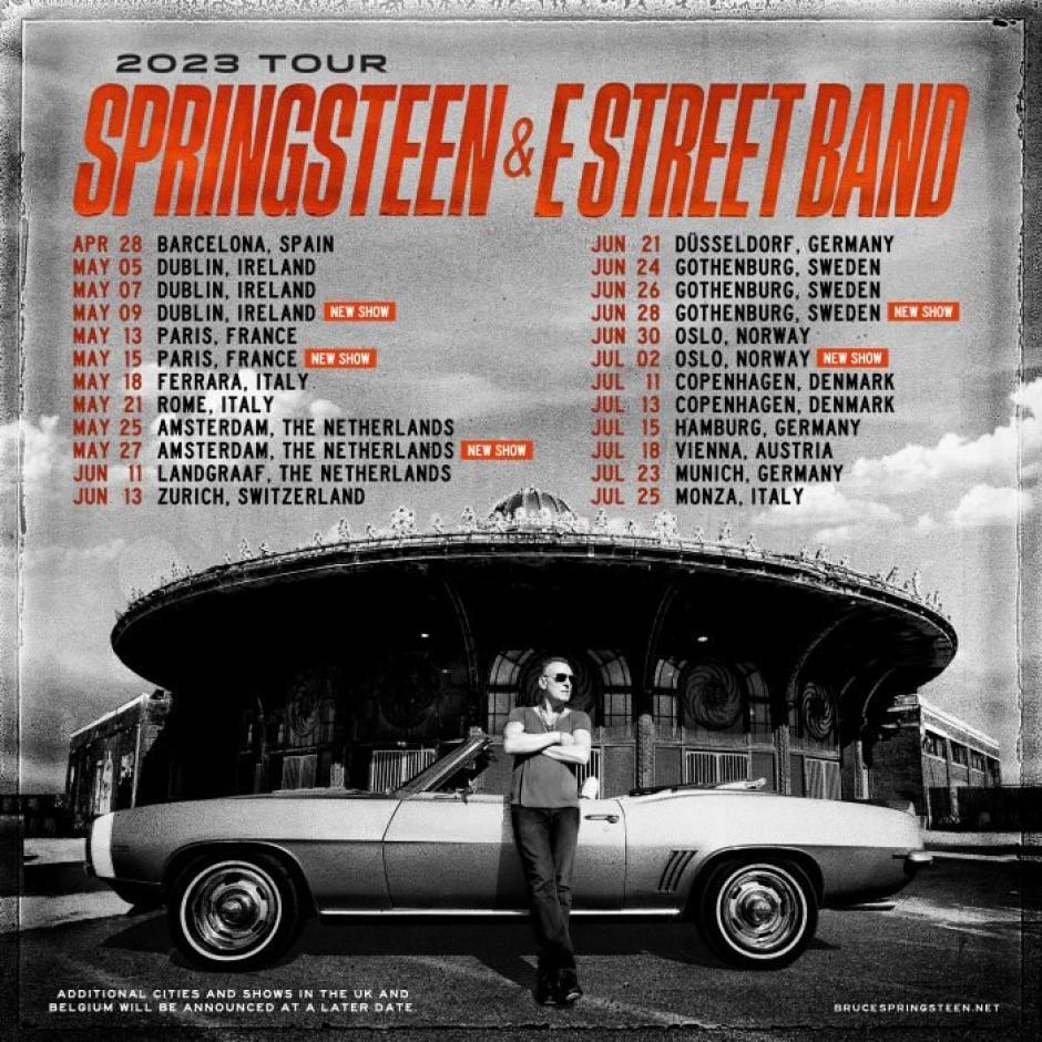 Fechas de la gira de Bruce Springsteen en Europa