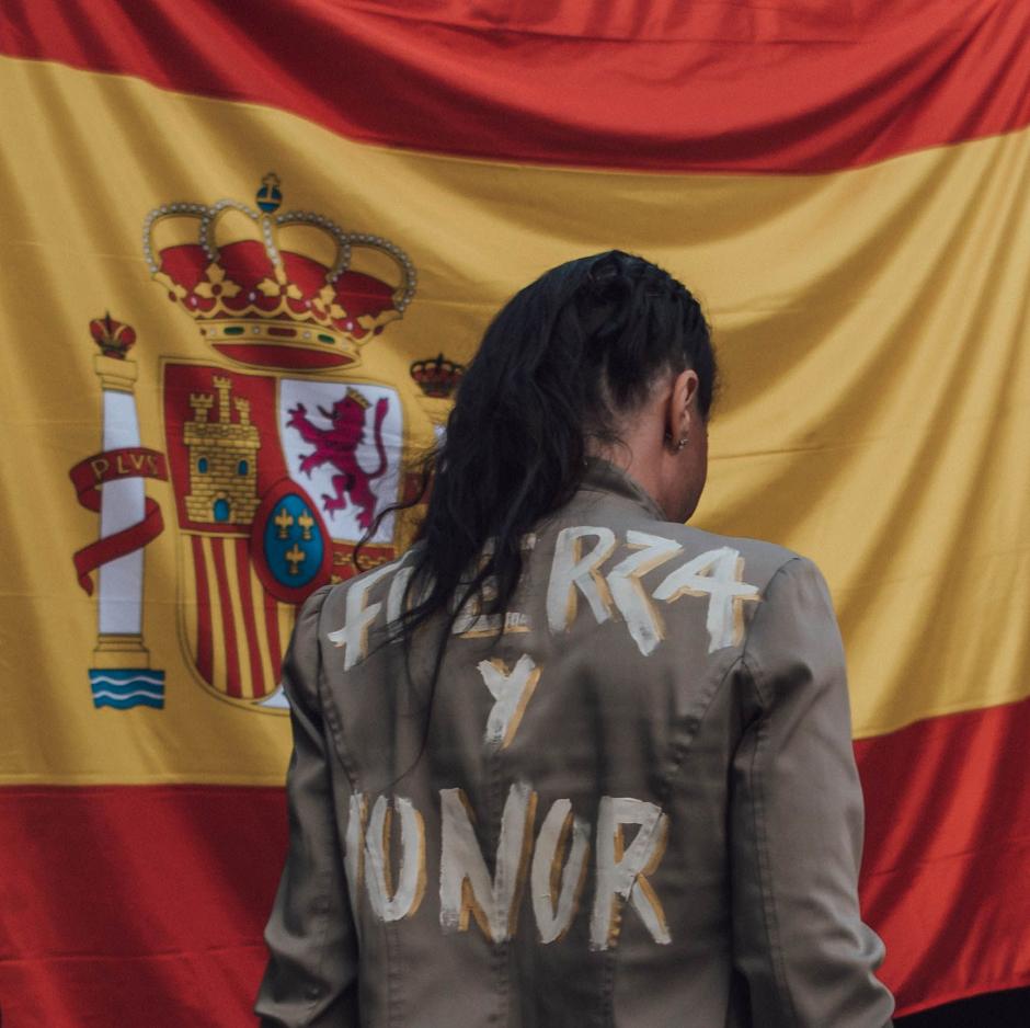 Macarena Olona, candidata de Vox a la presidencia de la Junta andaluza, este domingo en el acto en Marbella