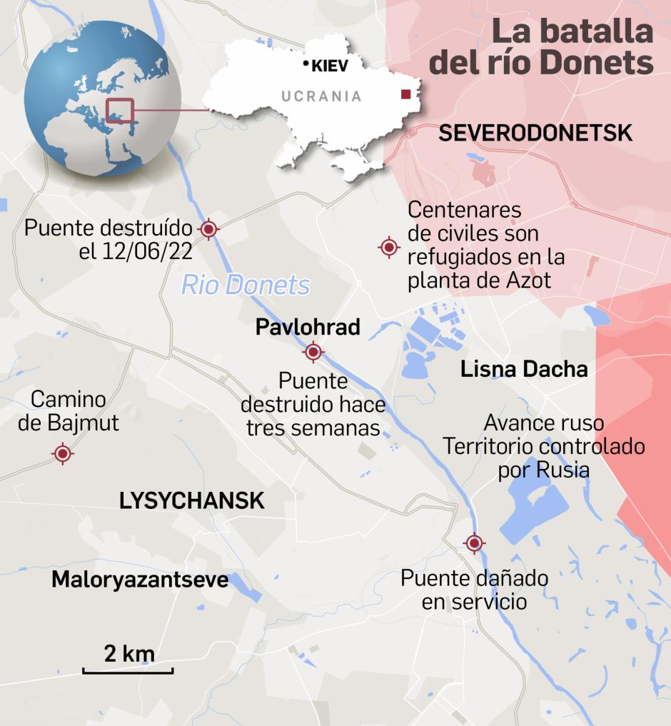 Mapa de guerra de Ucrania (14 de junio)