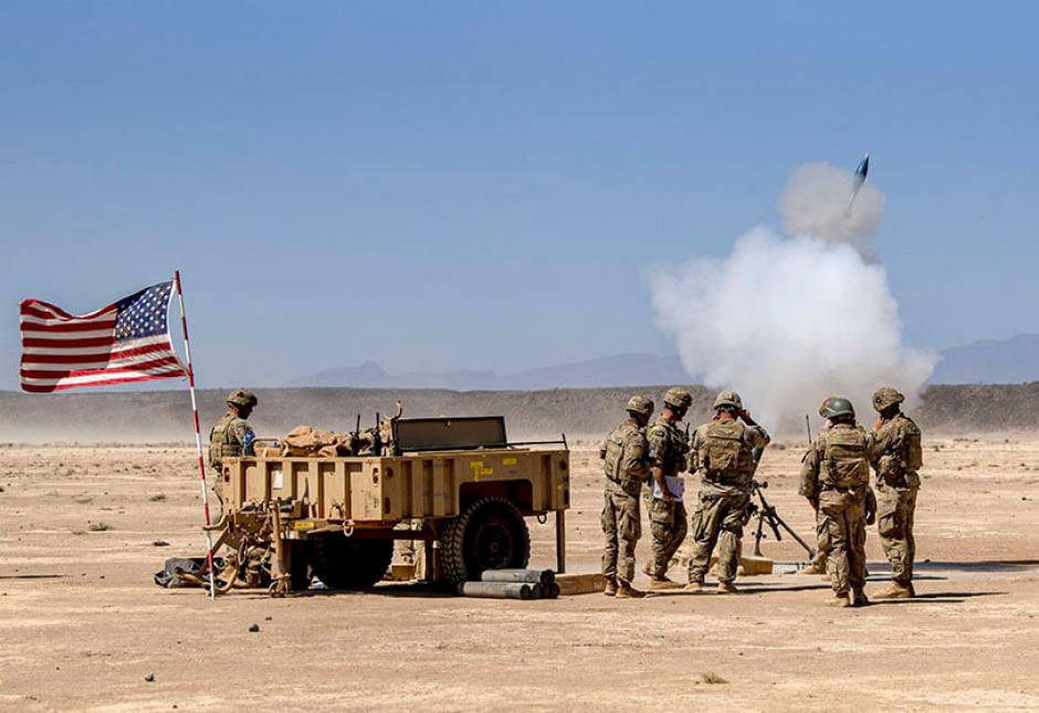 Soldados americanos realizando en 2021 ejercicios militares con Marruecos