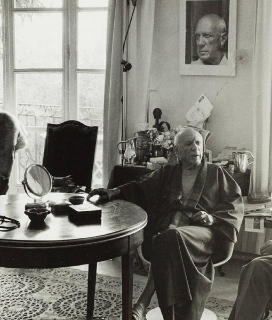 Pablo Picasso en Notre-Dame-de-Vie, en Mougins, en el verano de 1965