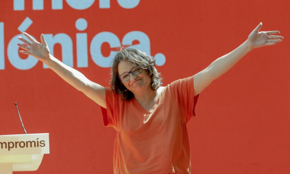Mónica Oltra, en un acto político de Compromís de este fin de semana