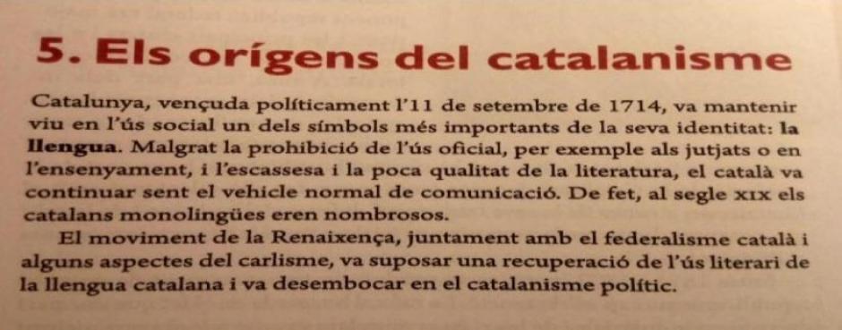 Los orígenes del catalanismo