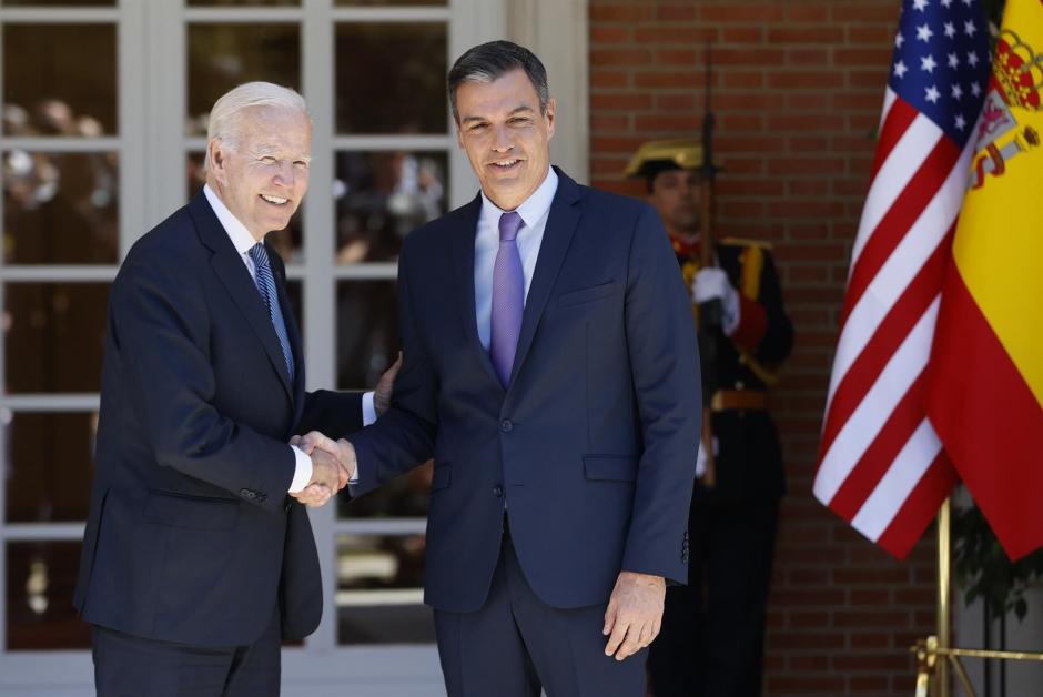 Pedro Sánchez y Joe Biden mantendrán una reunión bilateral en Moncloa esta tarde