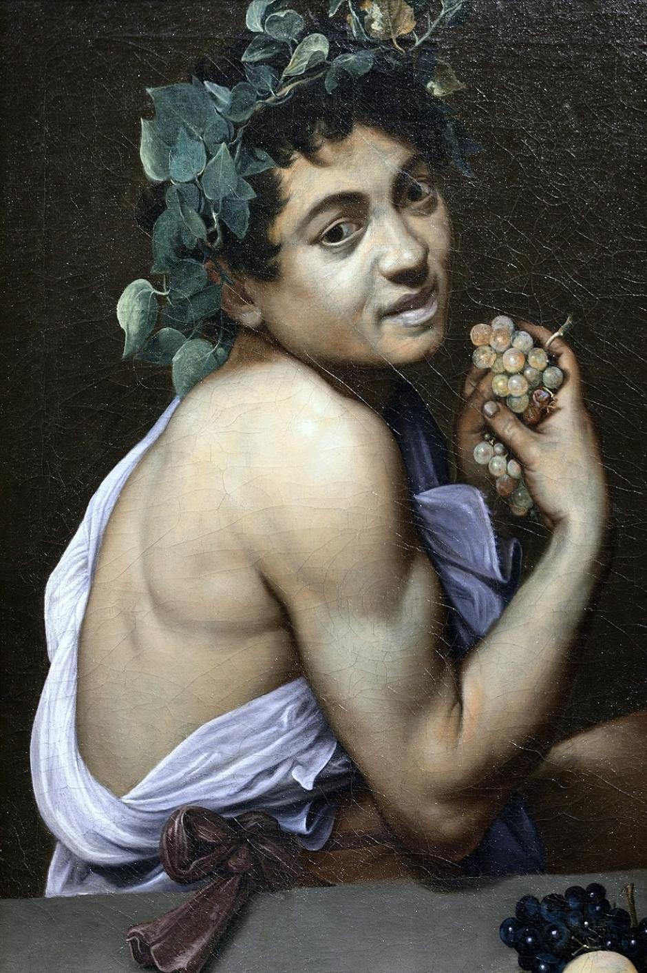 Detalle de Baco enfermo, de Caravaggio