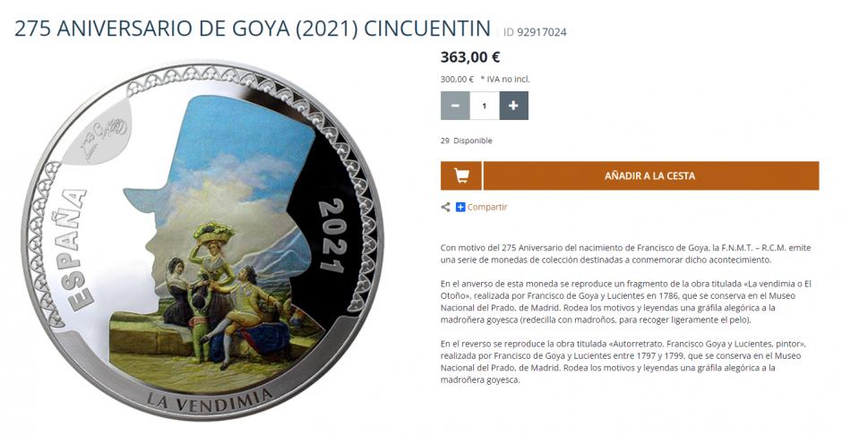 La moneda que el Gobierno de España regalará a los dirigentes de la OTAN en la cena del miércoles, a la venta en la web