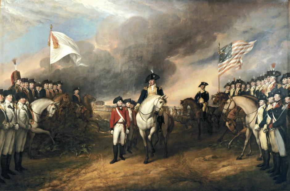 'Capitulación de Cornwallis en Yorktown', de John Trumbull (1820)