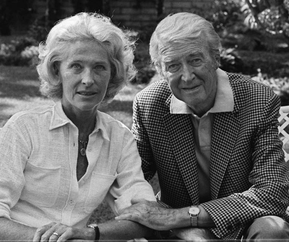 James Stewart y su esposa Gloria, en una imagen de 1979 por el 30º aniversario de su boda