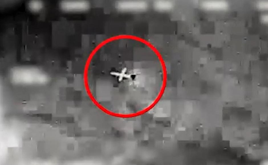 Imágenes de radar del dron de Hezbolá, publicadas por el Ministerio de Defensa iraní