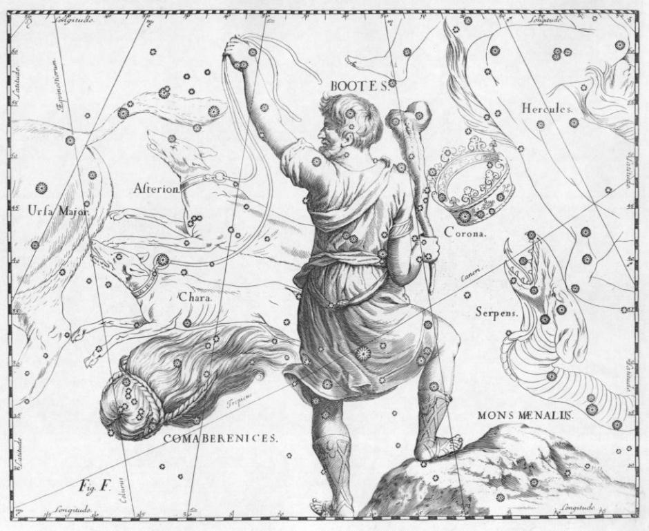 Imagen de las constelaciones de Bootes y la Caballera de Berenice