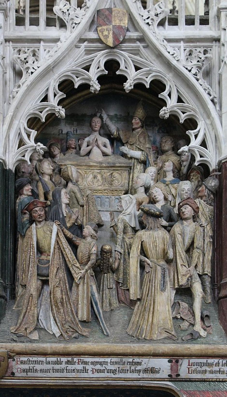 Escenas de la vida de san Fermín, en la catedral de Amiens.