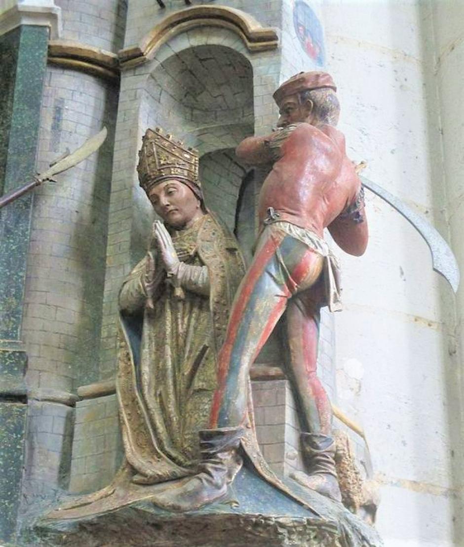 Martirio de san Fermín, en la catedral de Amiens.