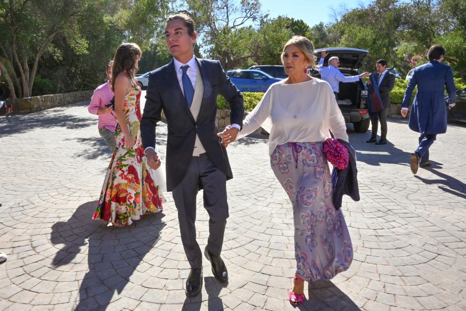 Julio Iglesias llegando a la boda