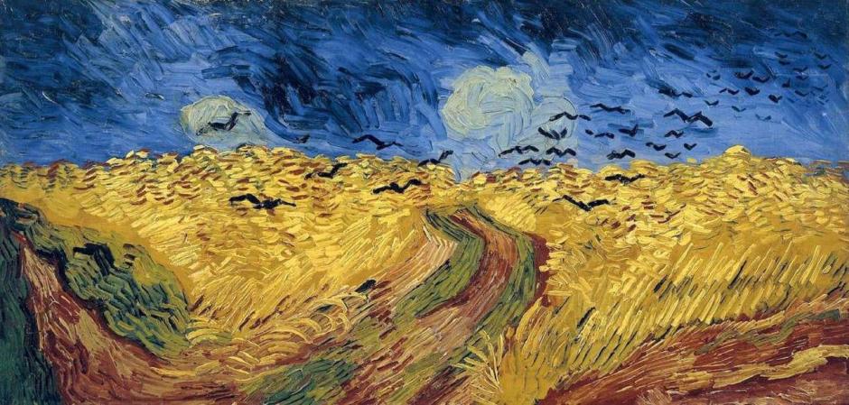 Campo de trigo con cuervos