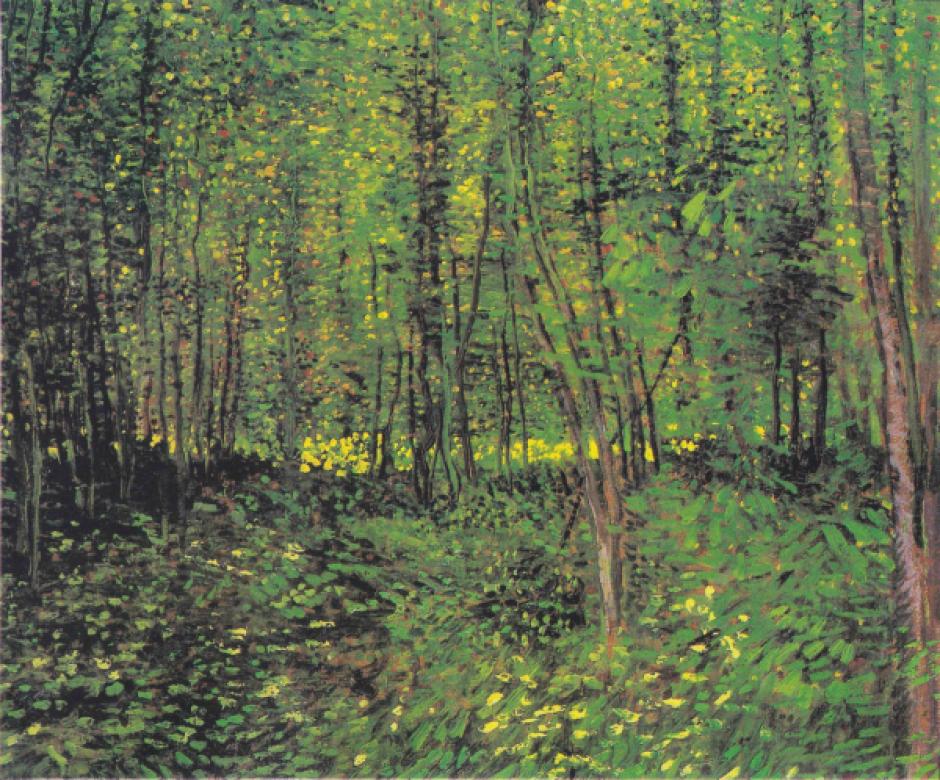 Árboles y maleza (1887)