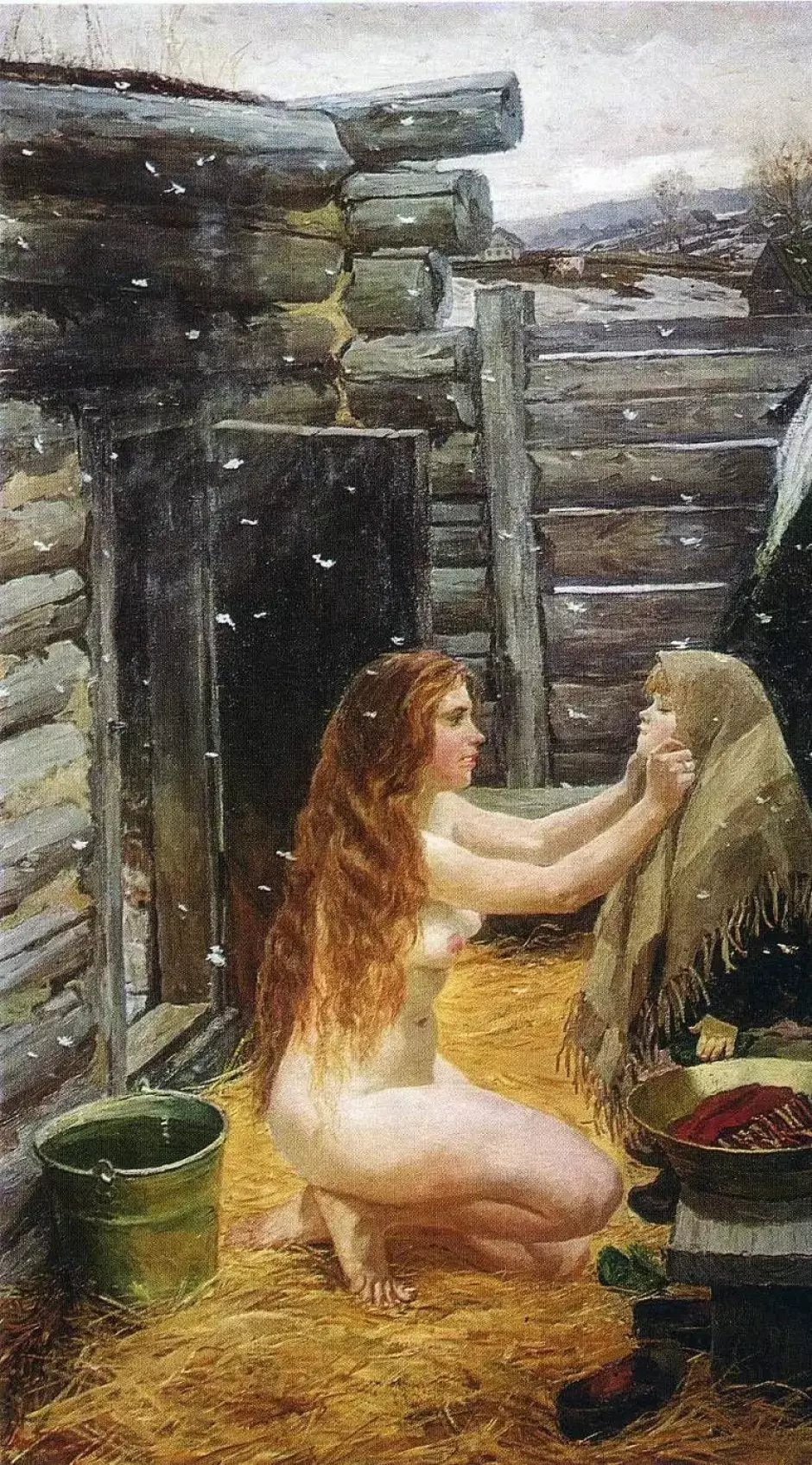 La primavera por Arkady Alexandrovich Plastov (1954)