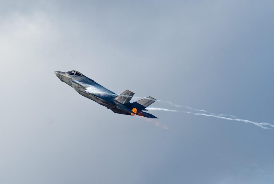 El F-35 en pleno vuelo