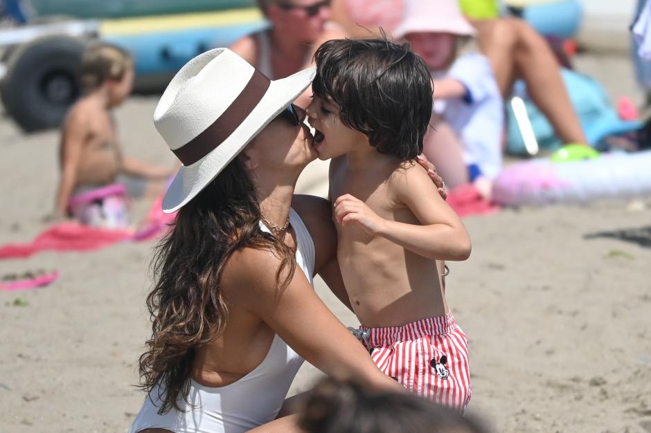 Actress Eva Longoria and son Santiago Baston on holidays in Marbella, 18 july 2022