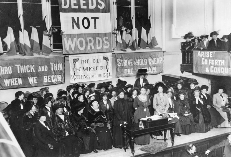 Reunión de la WSPU, c. 1908