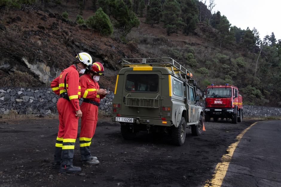 La UME tuvo un papel activo fundamental durante la erupción del volcán de La Palma