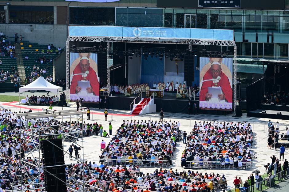 Misa del Papa Francisco en Edmonton, Canadá.