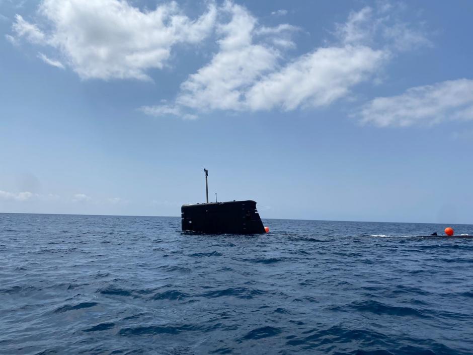 El submarino S-71 Galerna efectúa sus pruebas de inmersión en Cartagena