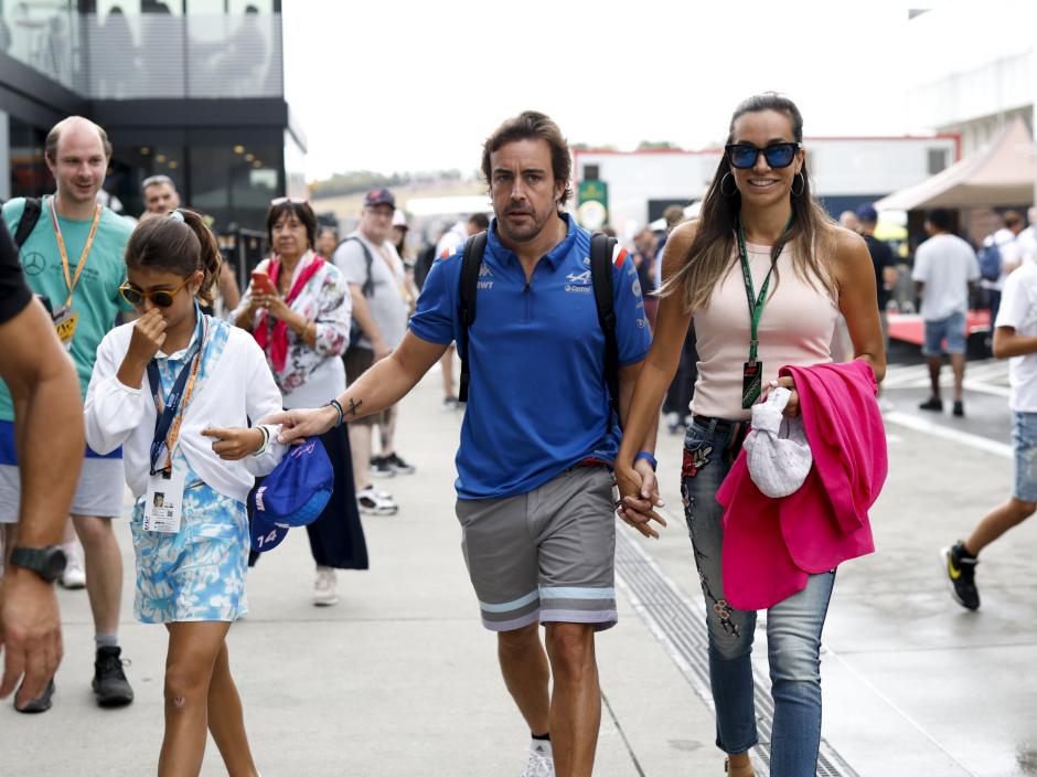 Fernando Alonso y Andrea Schlager este fin de semana en Hungría