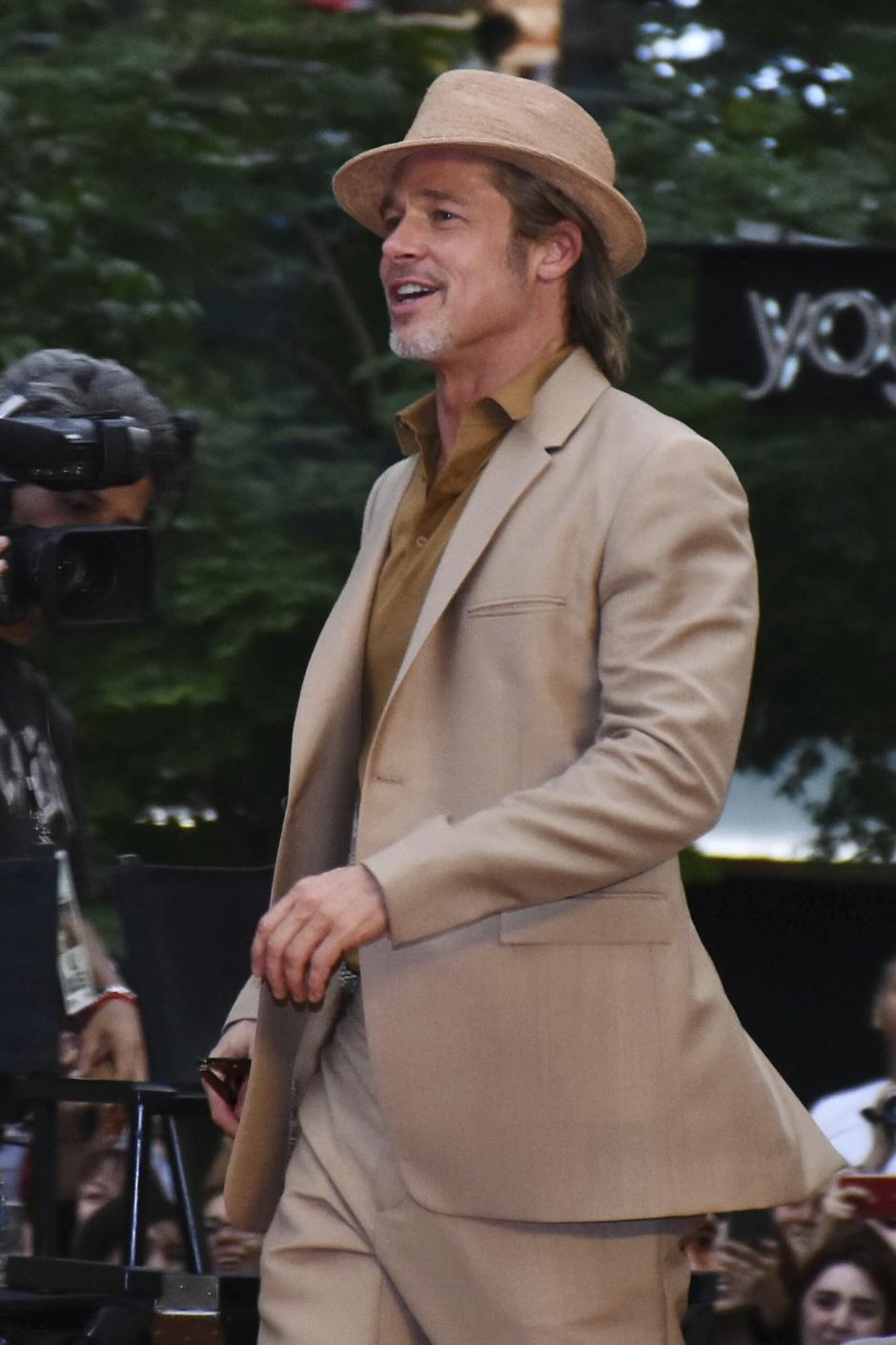 El actor Brad Pitt en el estreno de 'Érase una vez en Hollywood', en la Ciudad de México