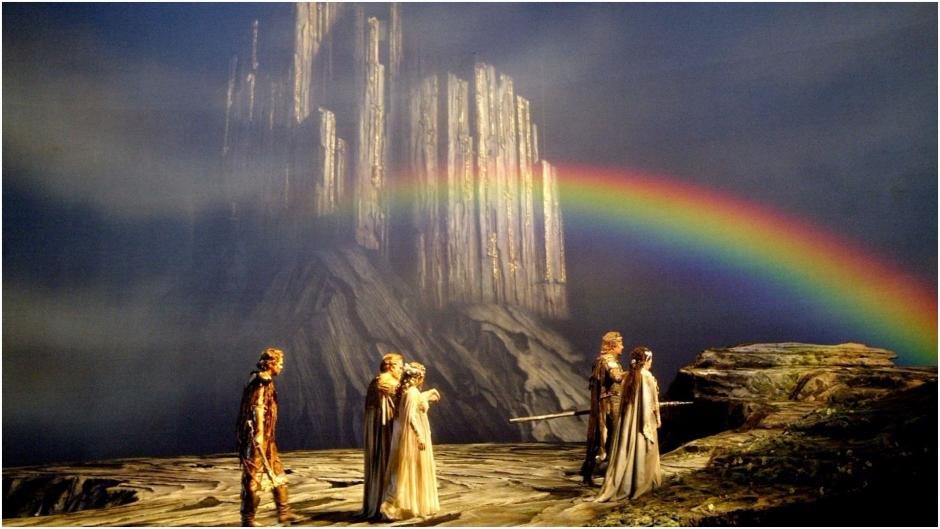 Una escena de 'El oro del Rin' en la Metropolitan Opera de Nueva York