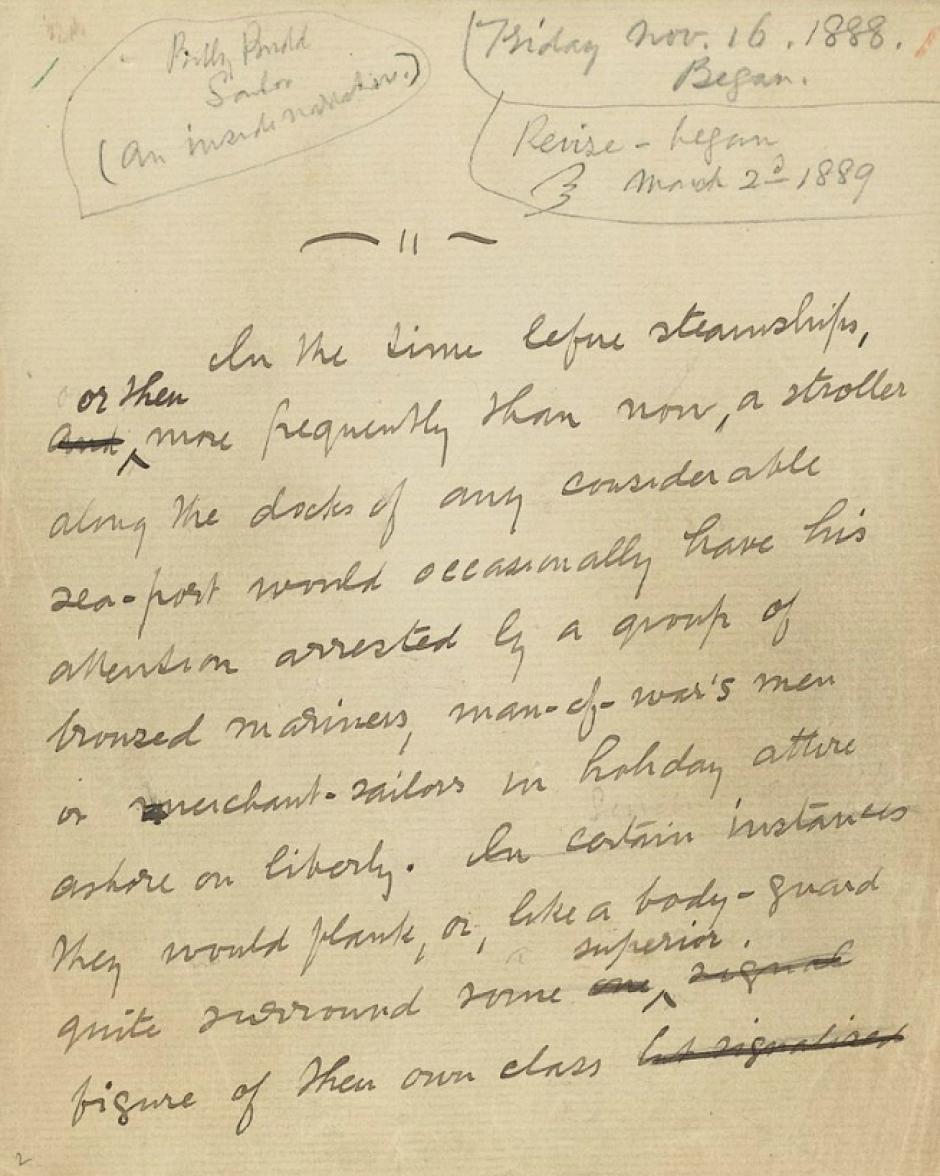 Manuscrito de 'Billy Budd' (1924)