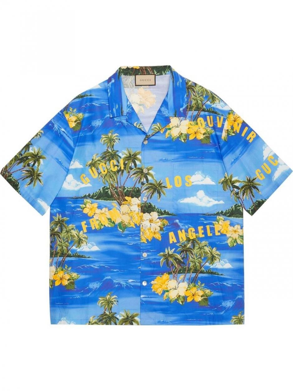 Aloha Shirt de Gucci, a la venta en Farfetch