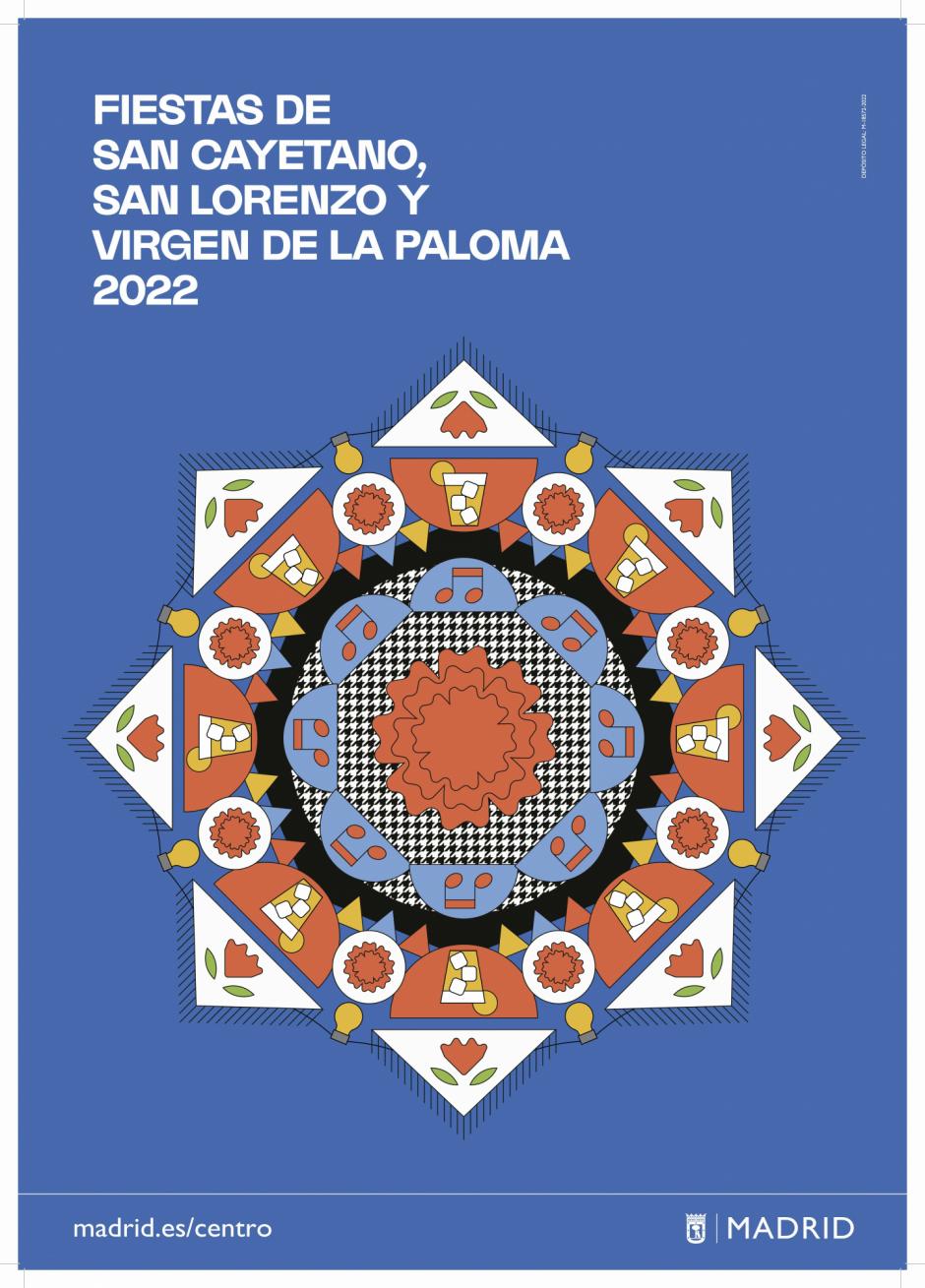 Cartel de Fiestas de San Cayetano, San Lorenzo y Virgen de la Paloma 2022