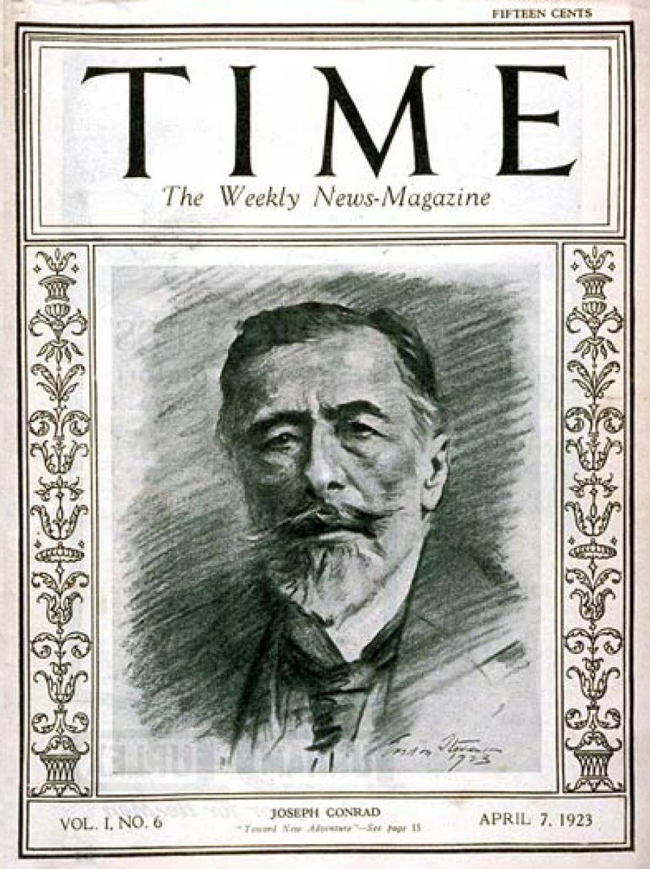 Joseph Conrad en la portada de la revista 'Time'