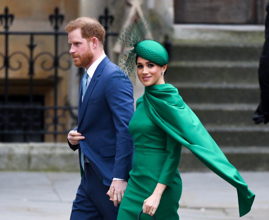 Britain's Prince Harry and Meghan Markle, Duchess of Sussex during the Commonwealth Day in London, Monday, March 09, 2020.
en la foto, cogidos de la mano