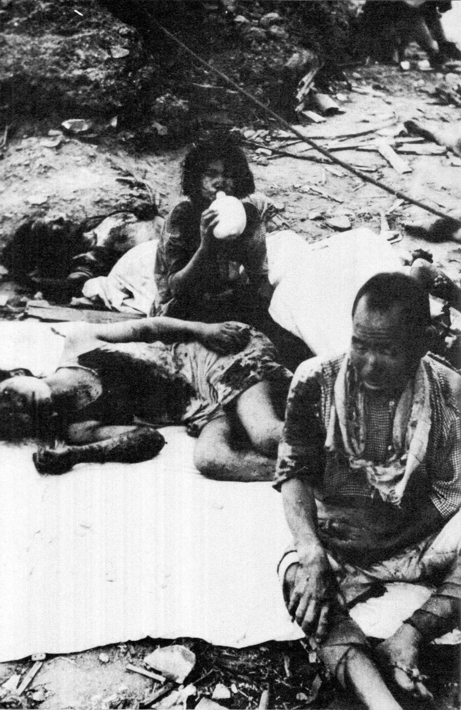 Víctimas del bombardeo atómico a Nagasaki