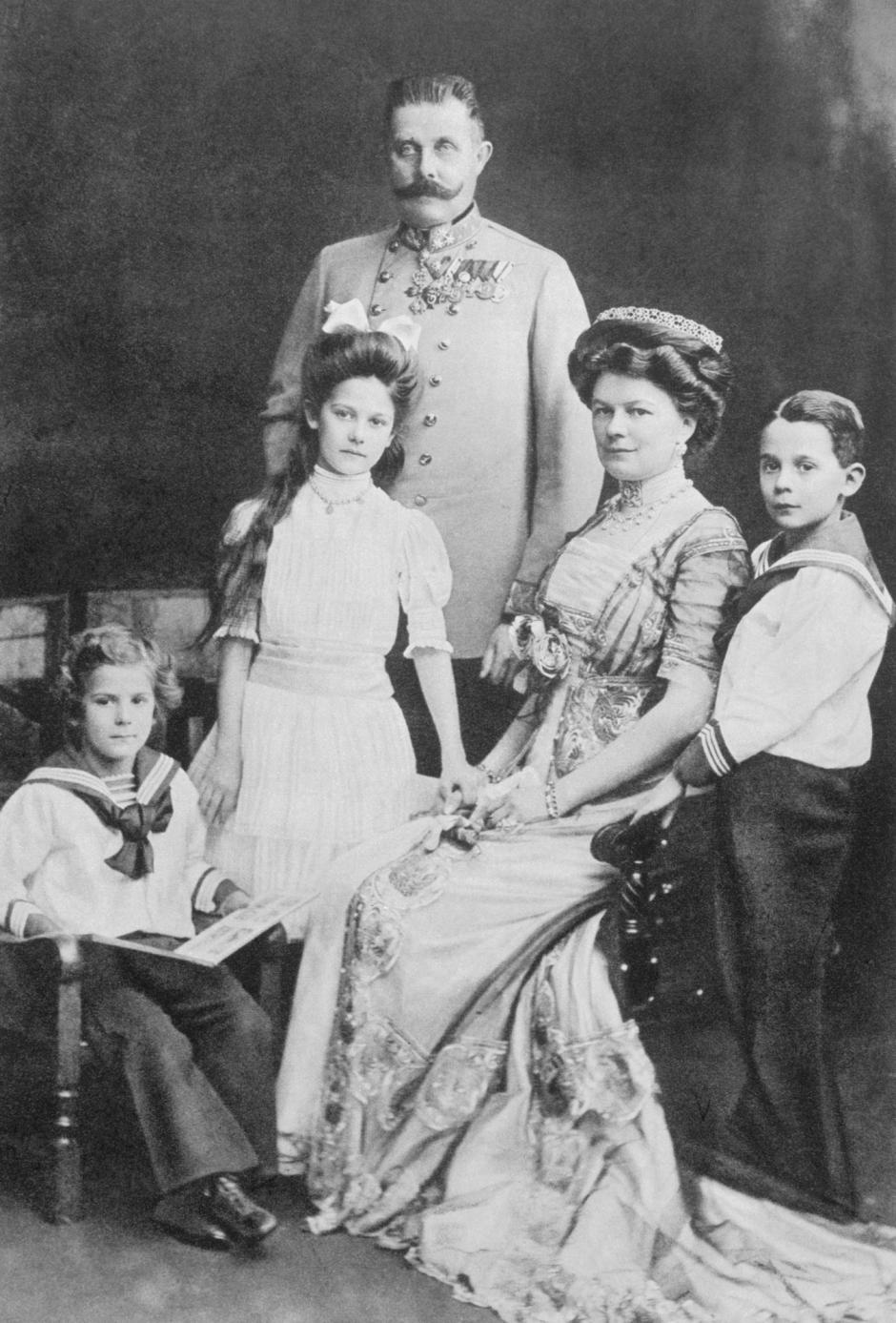 El archiduque Francisco Fernando con su familia