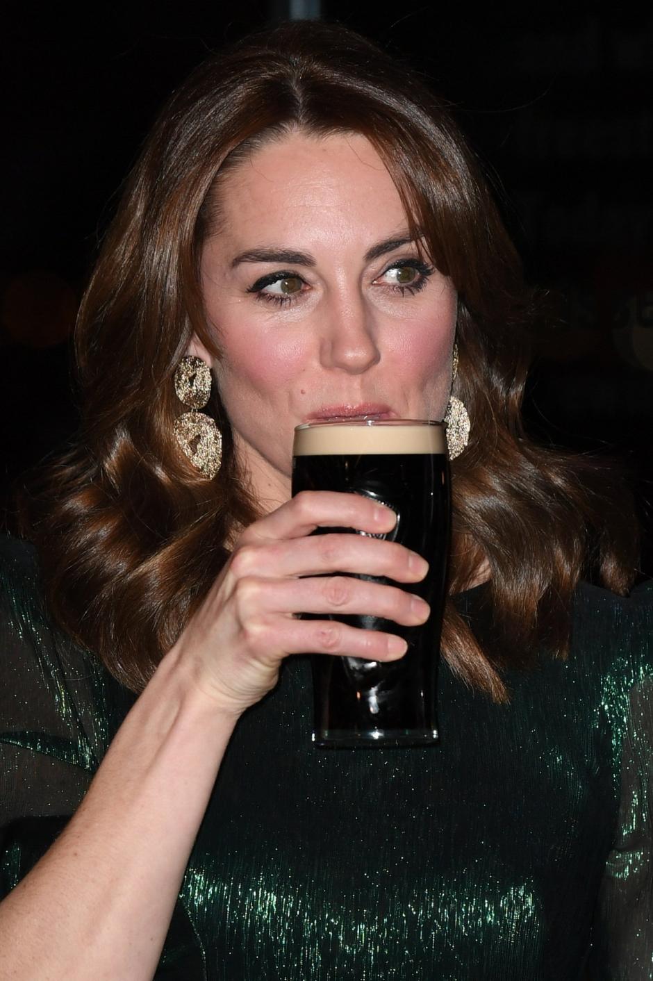 Kate Middleton, Duchess of Cambridge, arrive for a reception at the Guinness Storehouse in Dublin, Ireland, March 3, 2020.  *** Local Caption *** .