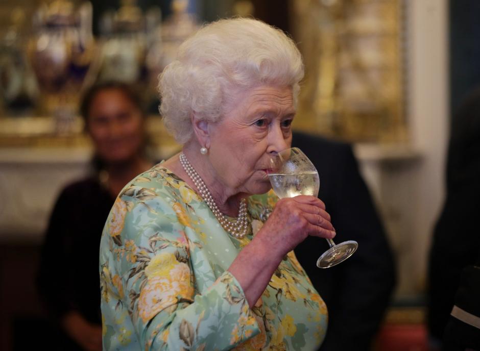 Queen Elizabeth II attend a reception for winners of The Queen's Awards for Enterprise,  in London.