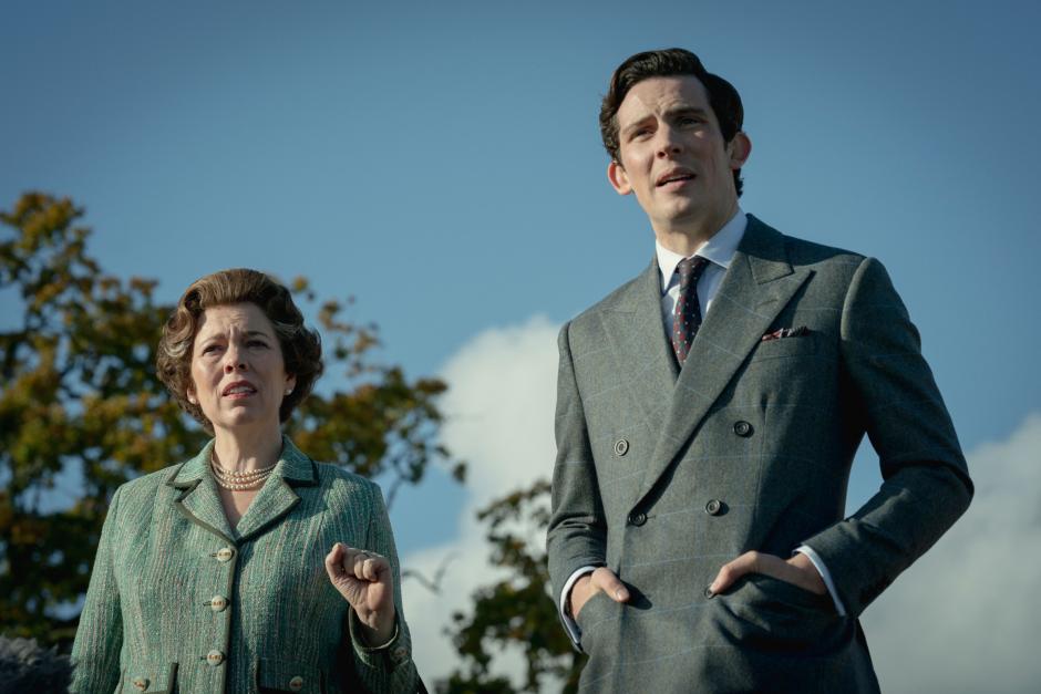 THE CROWN, from left: Olivia Colman as Queen Elizabeth, Josh O'Connor as Prince Charles, (Season 4, ep. 404, aired Nov. 15, 2020). photo: Des Willie / ©Netflix / Courtesy: Everett Collection 
2010s tv  2020s  Television  PvVAM  Start2016  Season 4  Web series  2TNV20  Portrayal  Colman olivia  O'connor josh