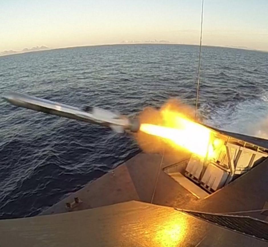 Un misil NSM lanzado desde un barco