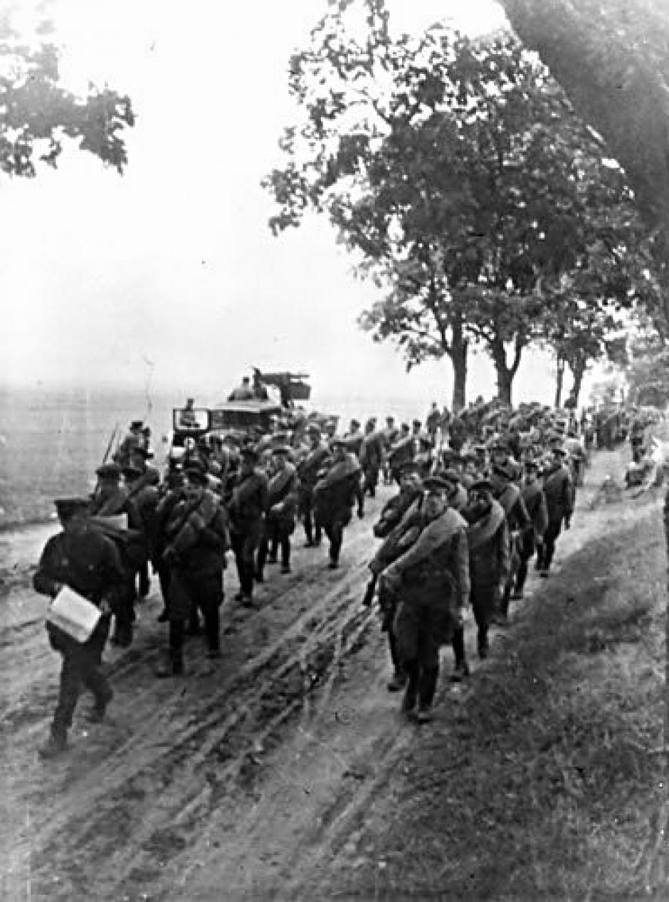 Tropas del Ejército Rojo avanzando, invasión soviética de Polonia, 1939
