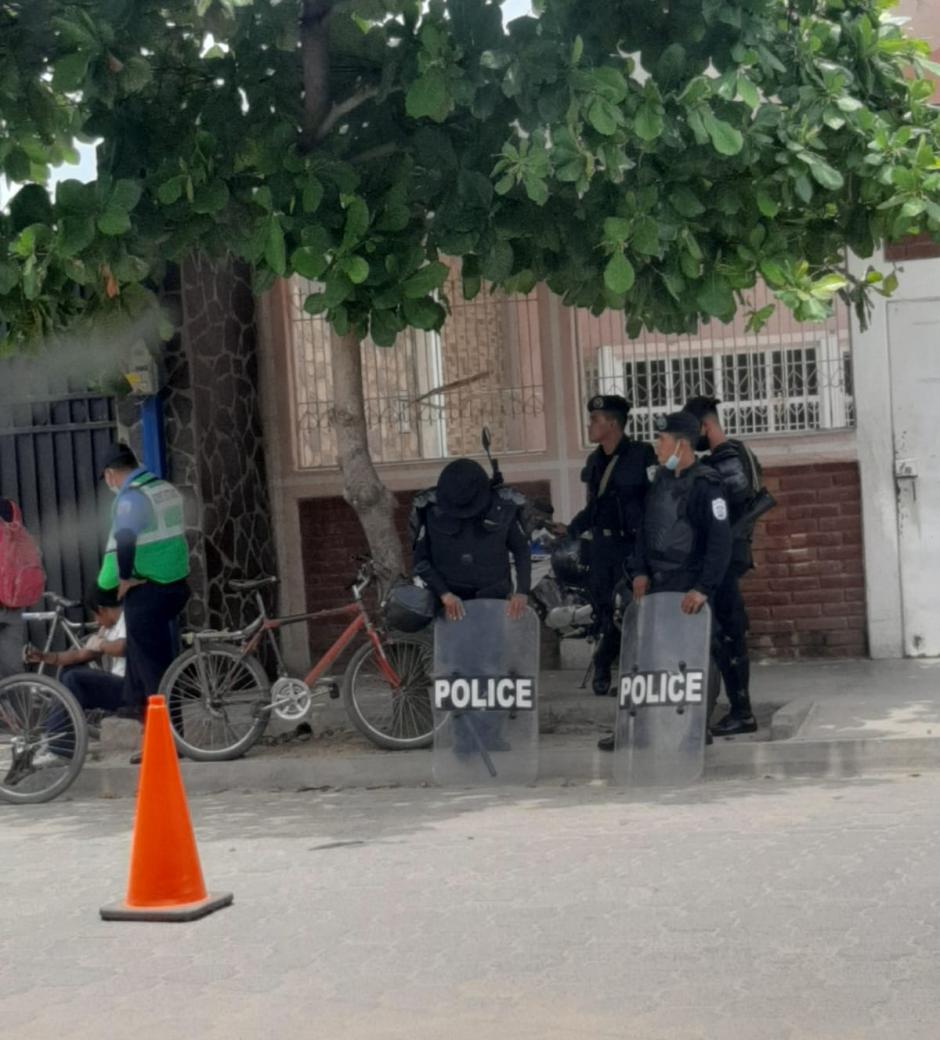 Foto de la policía, tomada desde la vivienda de Herrera