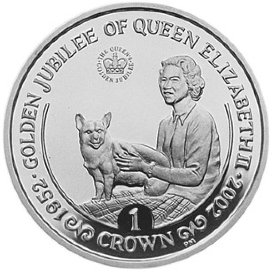 Moneda acuñada con motivo del Jubileo de Oro de Isabel II en 2002