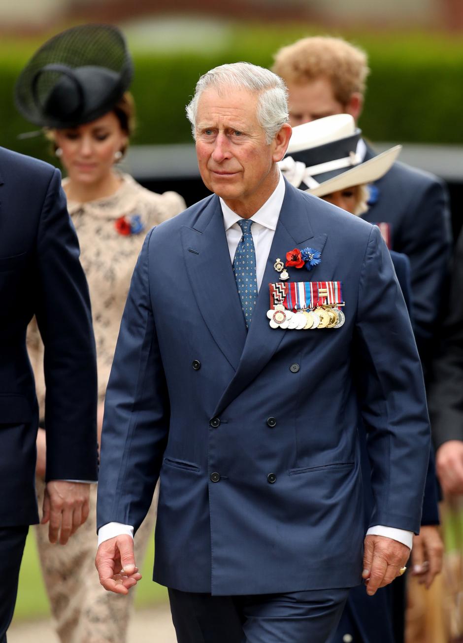 The Prince of Wales during centenary of the Battle of the Somme , in Thiepval , France